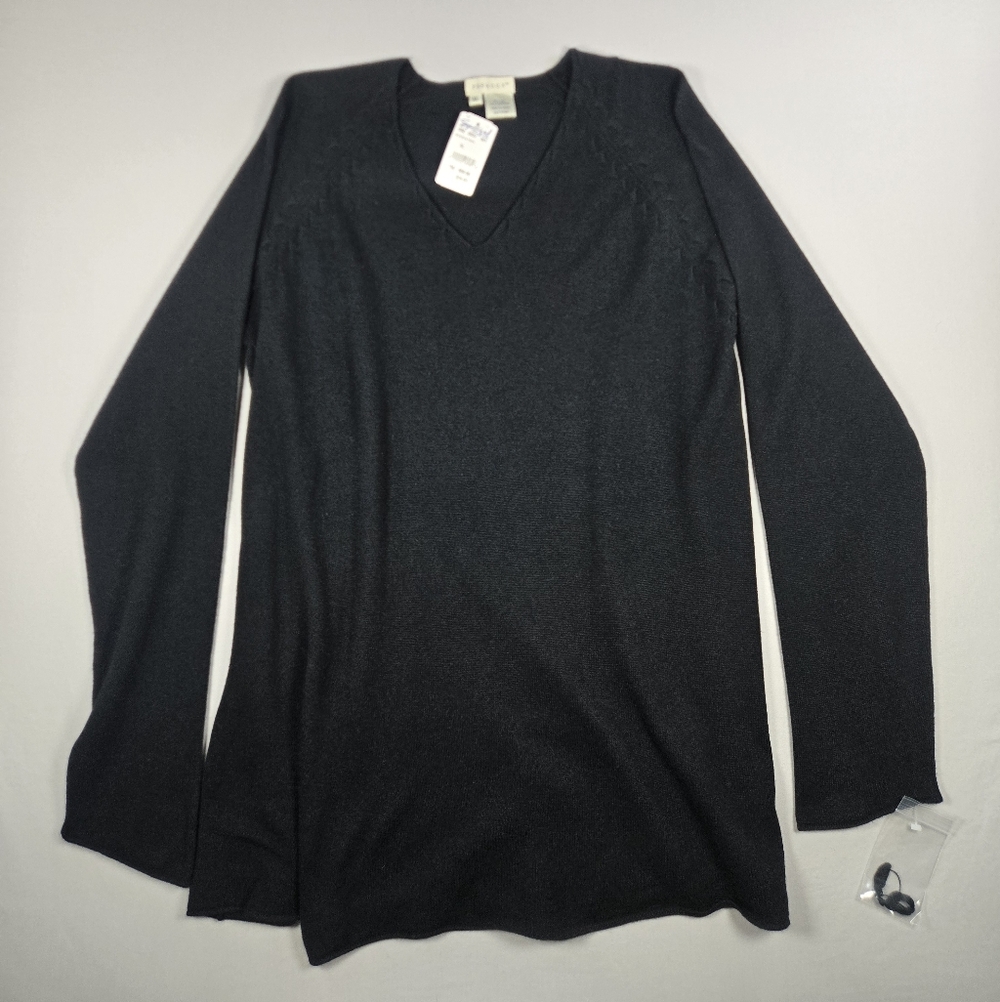 Vintage Paradox Silk Cashmere V-Neck Sweater - 85% Silk 15% Cashmere XL NWT